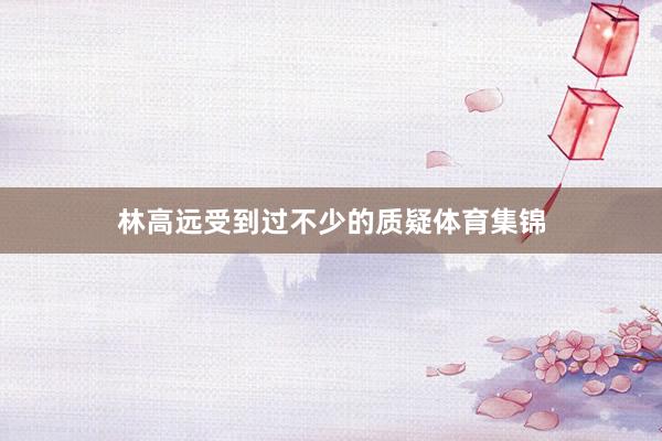 林高远受到过不少的质疑体育集锦