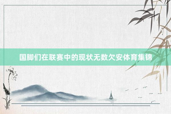 国脚们在联赛中的现状无数欠安体育集锦