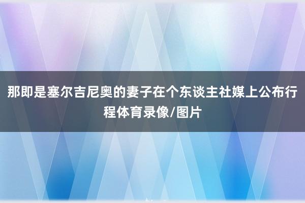 那即是塞尔吉尼奥的妻子在个东谈主社媒上公布行程体育录像/图片