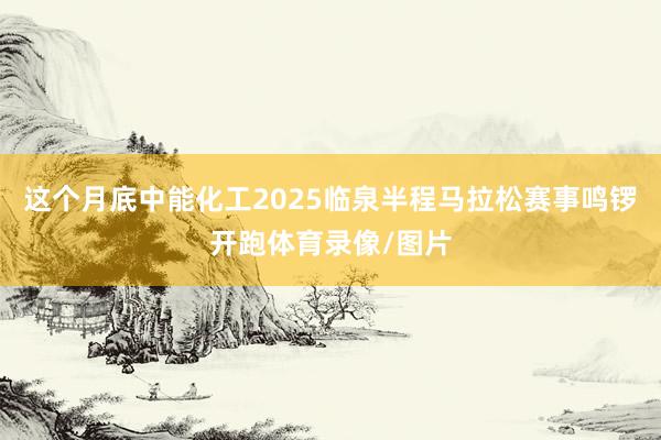 这个月底中能化工2025临泉半程马拉松赛事鸣锣开跑体育录像/图片